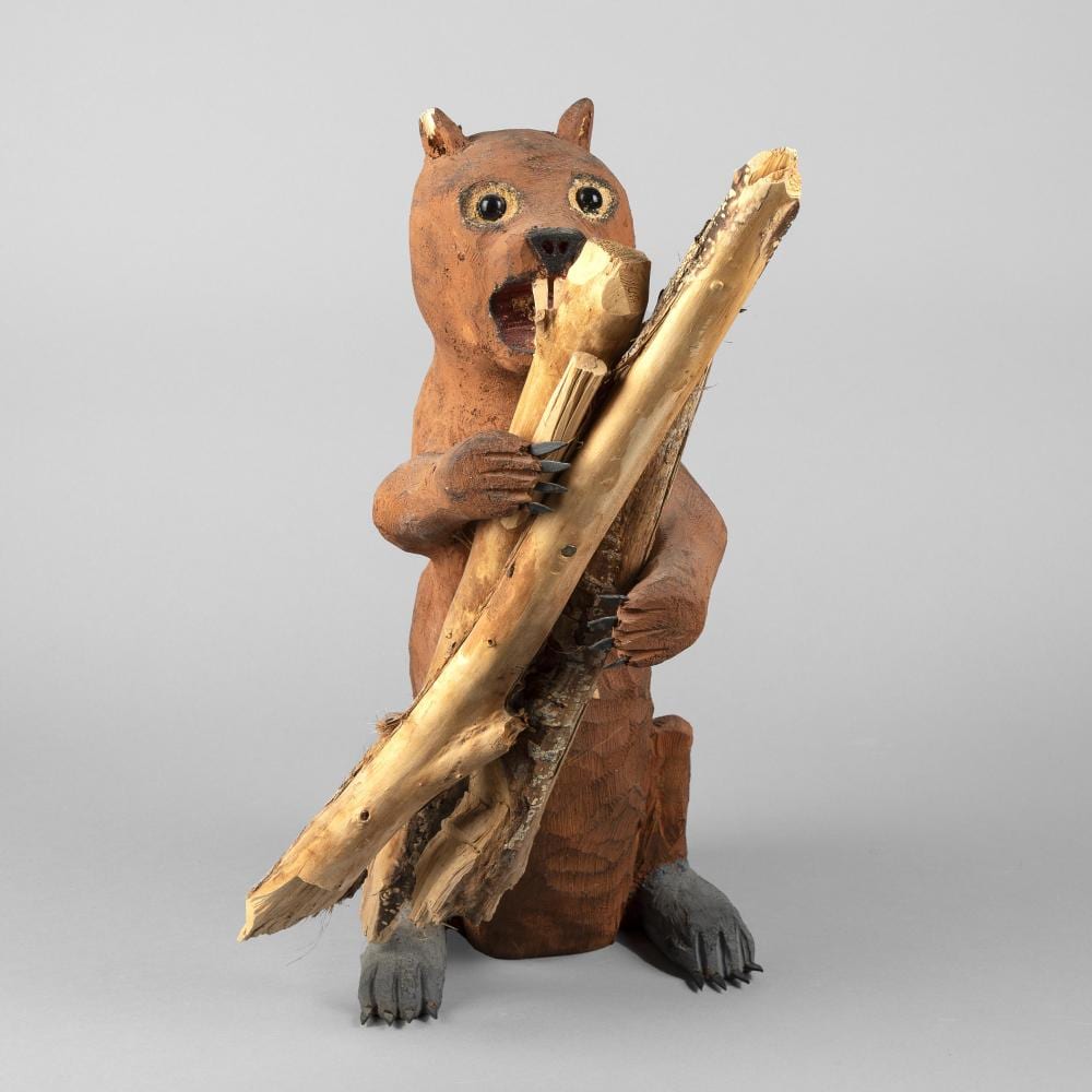 Leroy Archuleta comparable auction result: leroy archuleta folk art beaver 1997