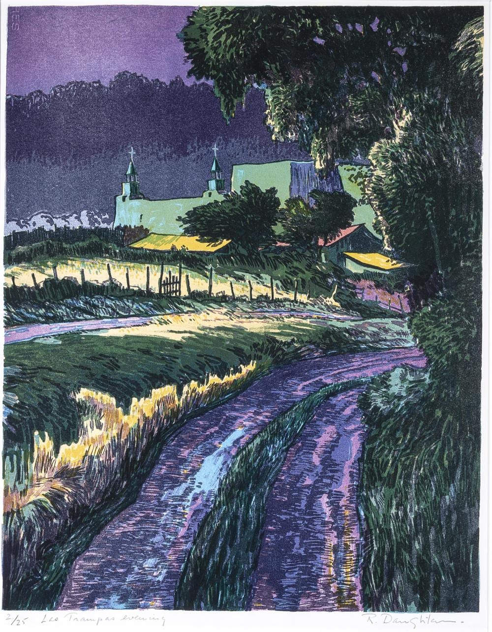 robert a daughters las trampas evening · Santa Fe Art Auction · 2025-07-24 Robert A. Daughters comparable auction result: robert a daughters las trampas evening