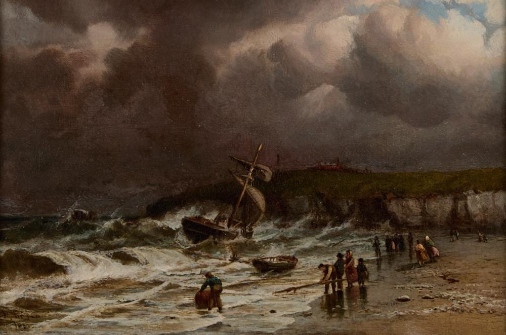 Duncan Fraser McLea comparable auction result: duncan fraser mclea 1841 1916 coast at tynemouth priory