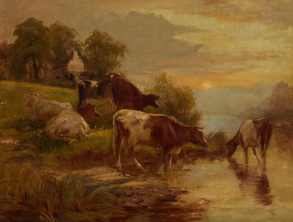 Joseph Dixon Clark comparable auction result: joseph dixon clark 1849 1944 the watering place