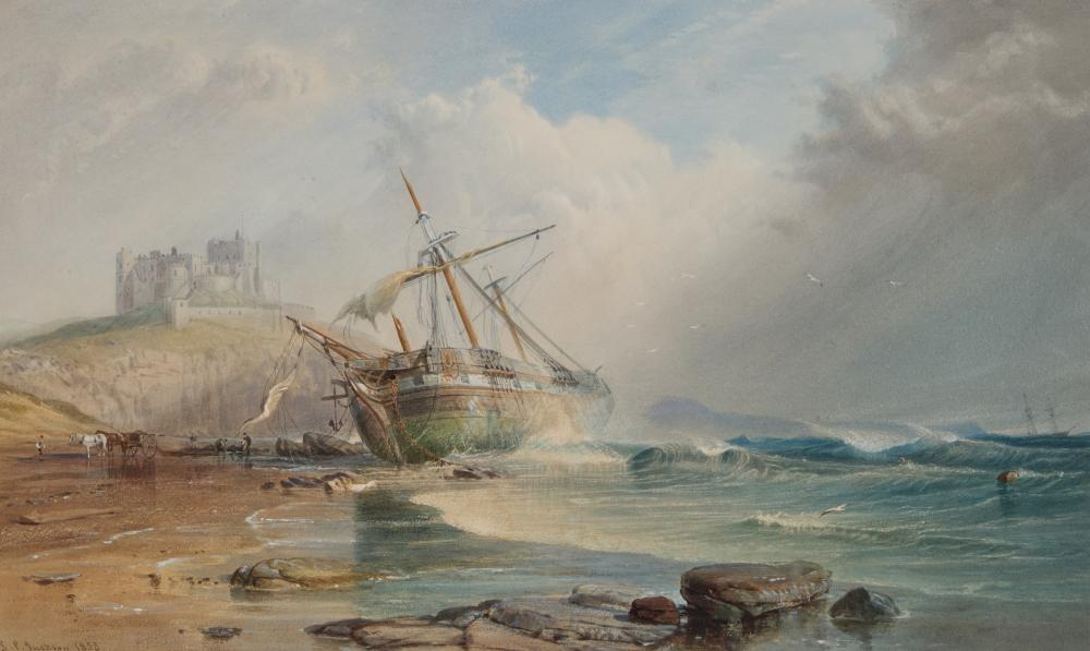 Samuel Phillips Jackson comparable auction result: samuel phillips jackson 1830 1904 shipwreck bamburgh