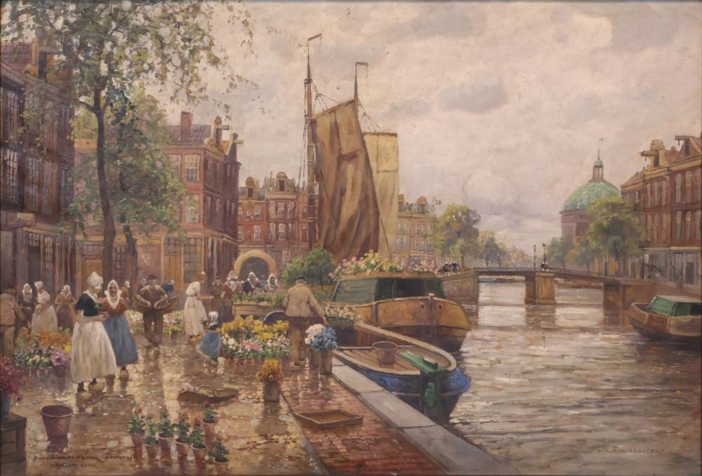 F. Max Richter-Reich comparable auction result: f max richter reich 1896 1950 dutch flower market oil on canvas