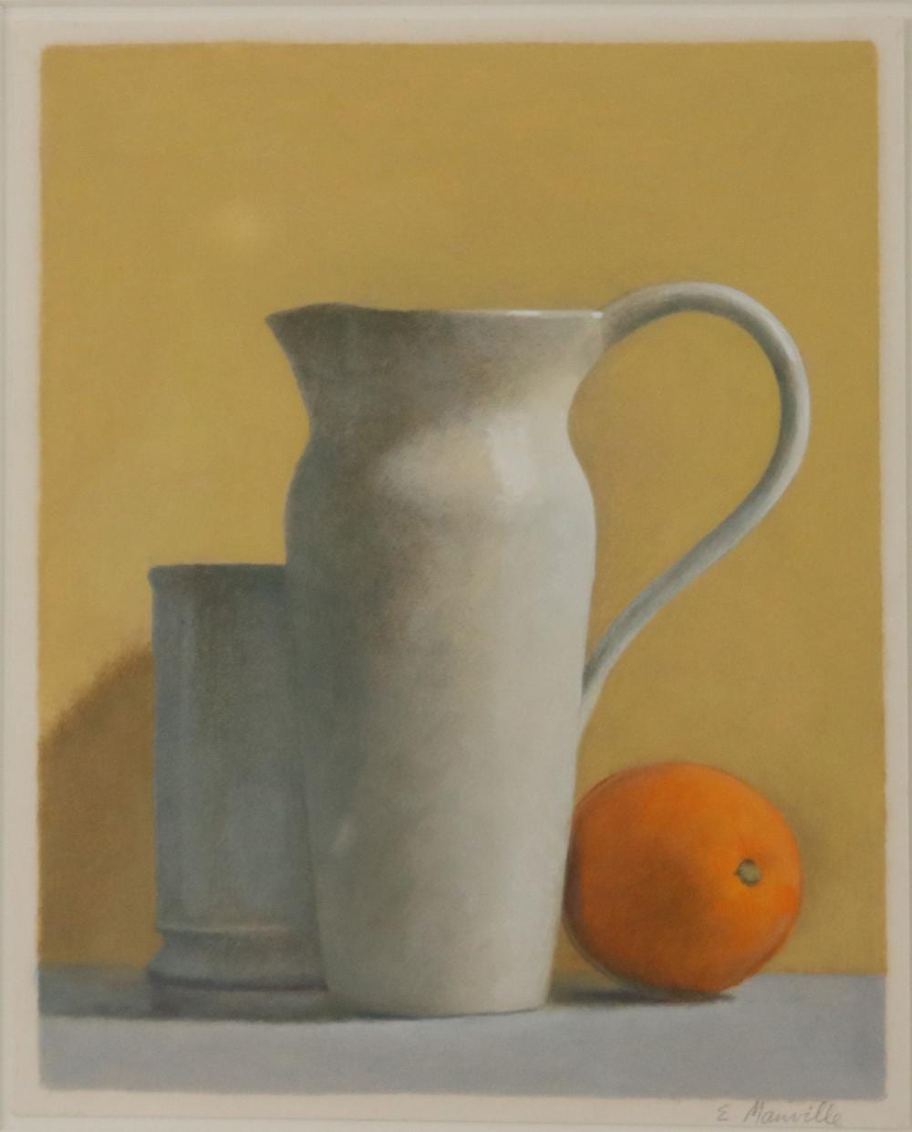 Elsie Manville comparable auction result: elsie manville 1922 nancy s pitcher with an orange oil on paper