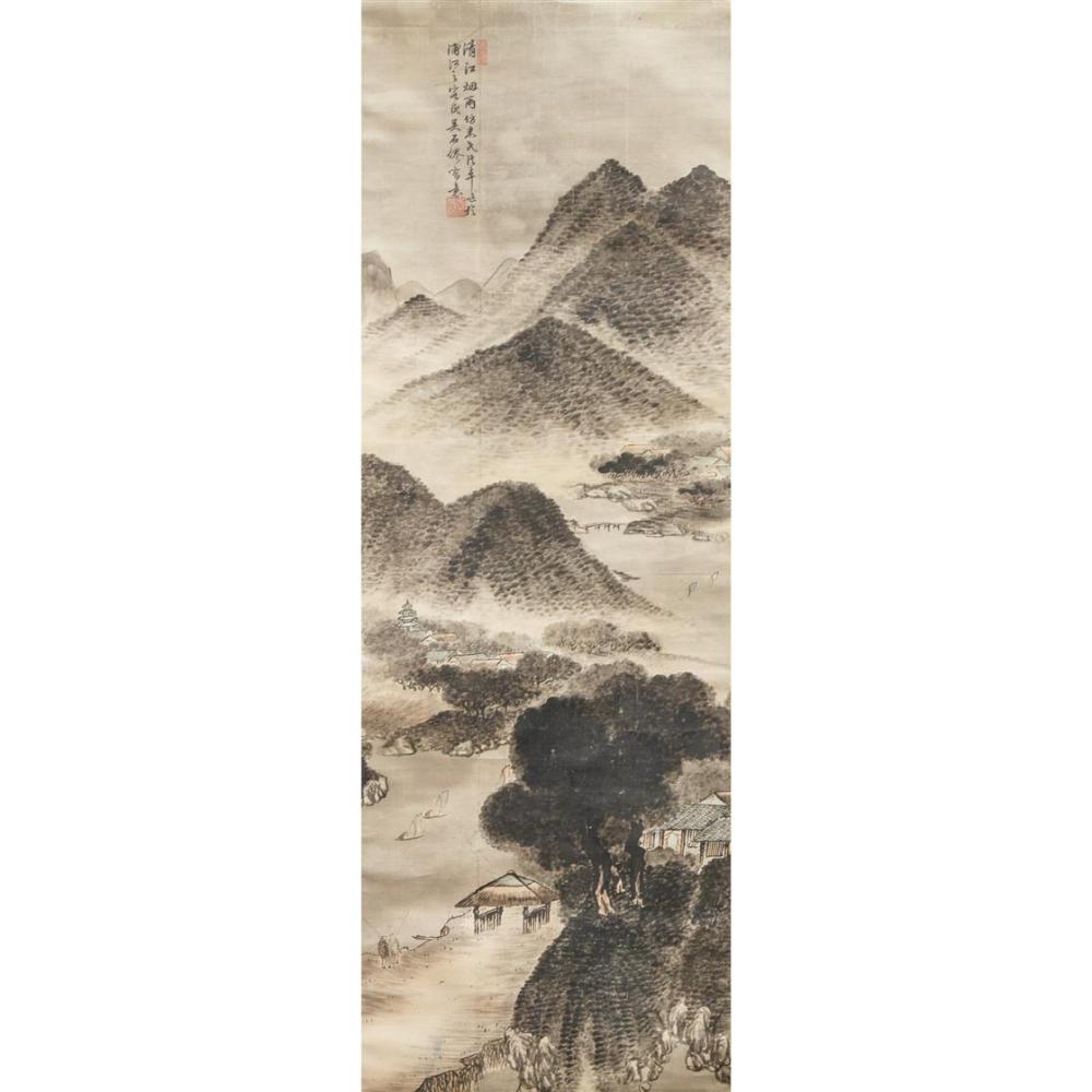 Shixian Wu comparable auction result: wu shixian 1845 1916 chinese painting scroll of landscape ink and color on paper hanging scroll wu shixian was a chinese lan