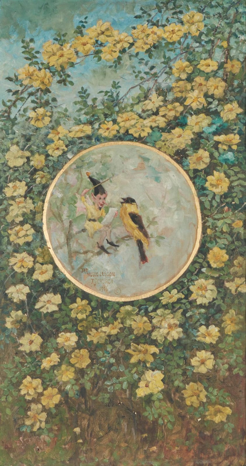 Frederick Stuart Church comparable auction result: frederick stuart church 1842 1924 the music lesson 1916