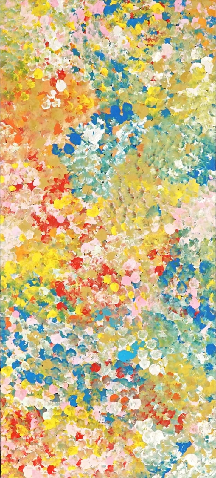 Janet Golder Kngwarreye comparable auction result: janet golder kngwarreye 1973 yam flower acrylic on canvas 95 x 42 cm ready to hang