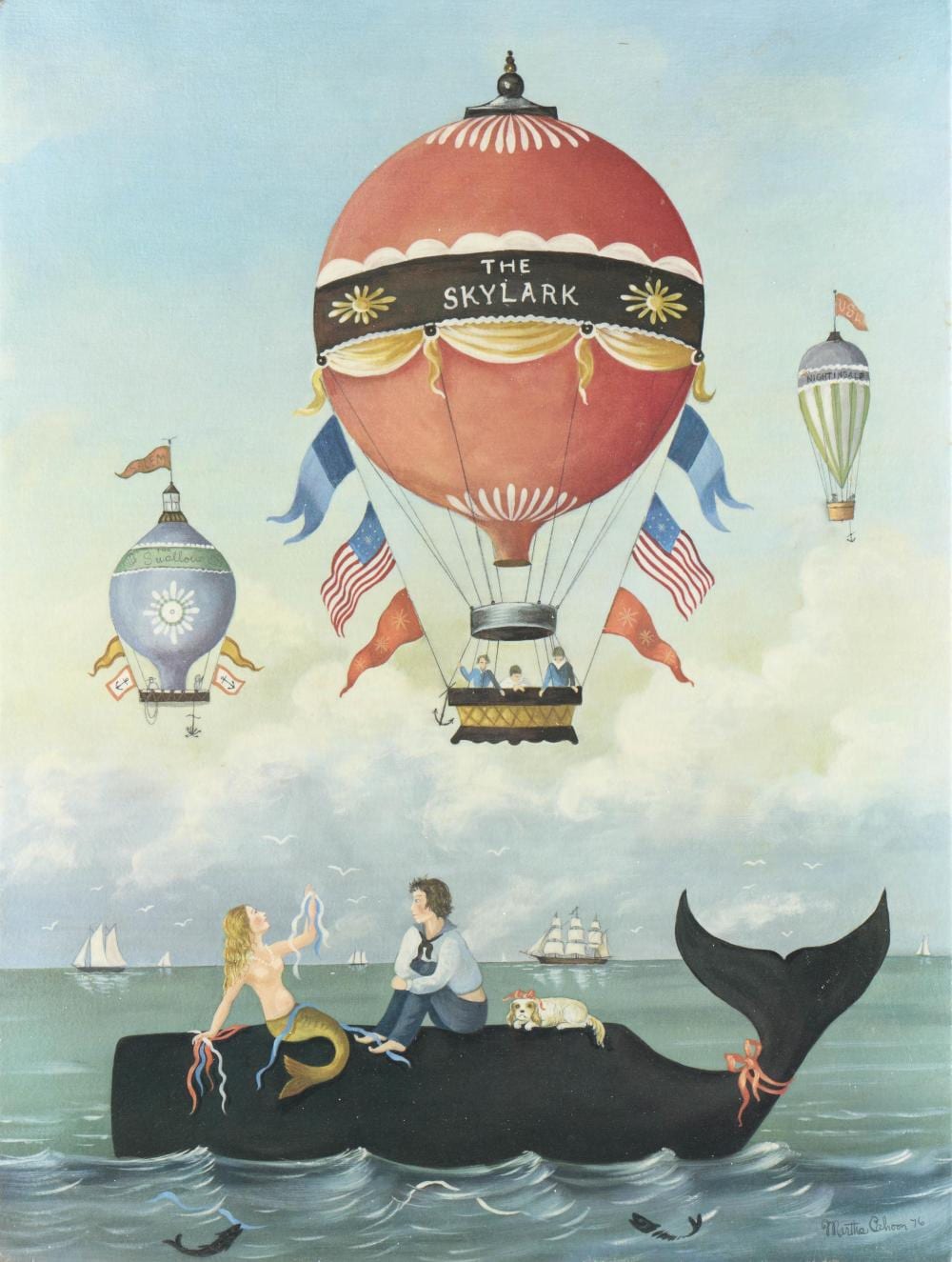 Martha Cahoon comparable auction result: martha cahoon the skylark print