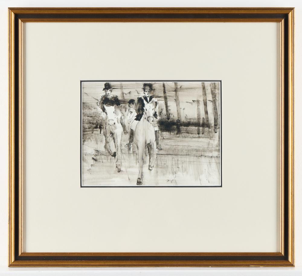 Todd White comparable auction result: todd white painting of men on horses