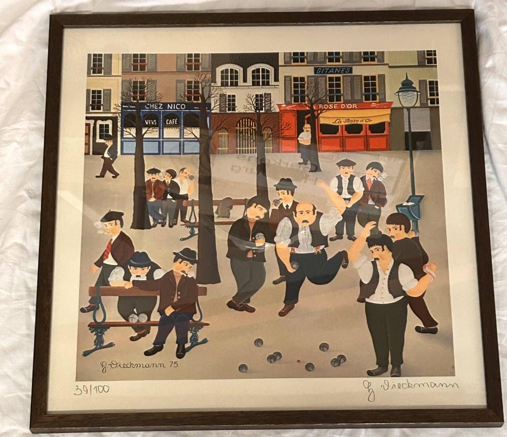 Henry Dieckmann comparable auction result: henry dieckmann 1933 2018 1974 gr lithografie 39 100 gerahmt rg 44x54 cm