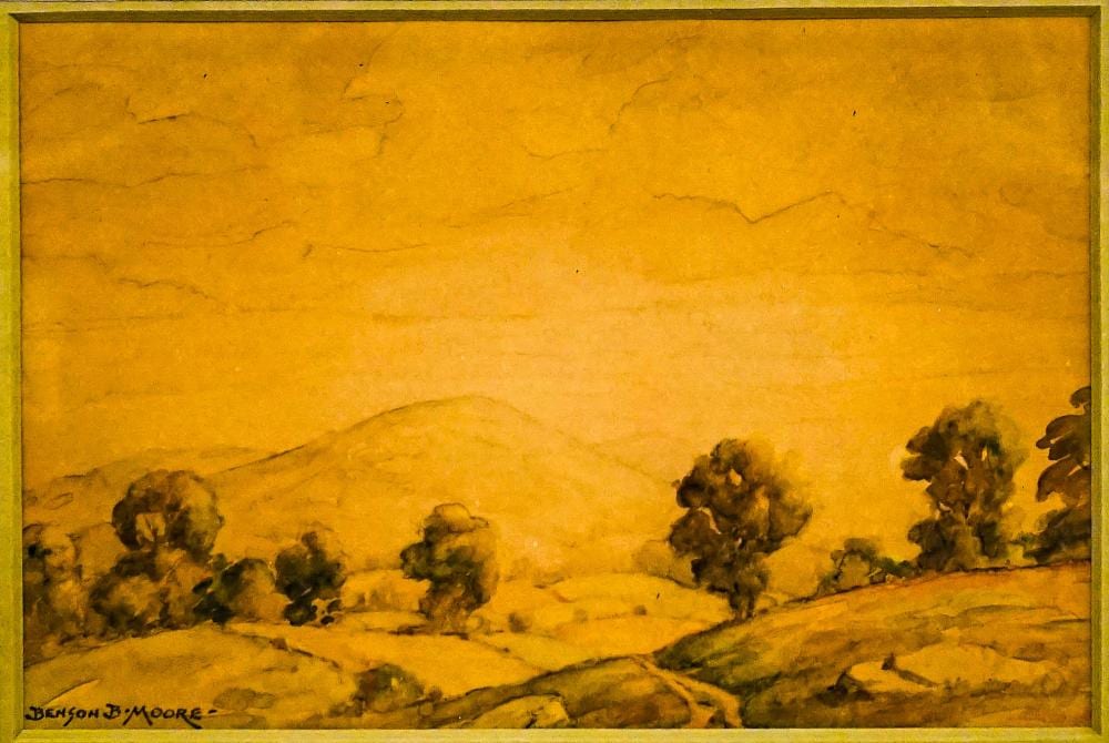 Benson Bond Moore comparable auction result: benson bond moore american 1882 1974 landscape watercolor signed l l frame 12 x 13 in 30 5 x 33 cm