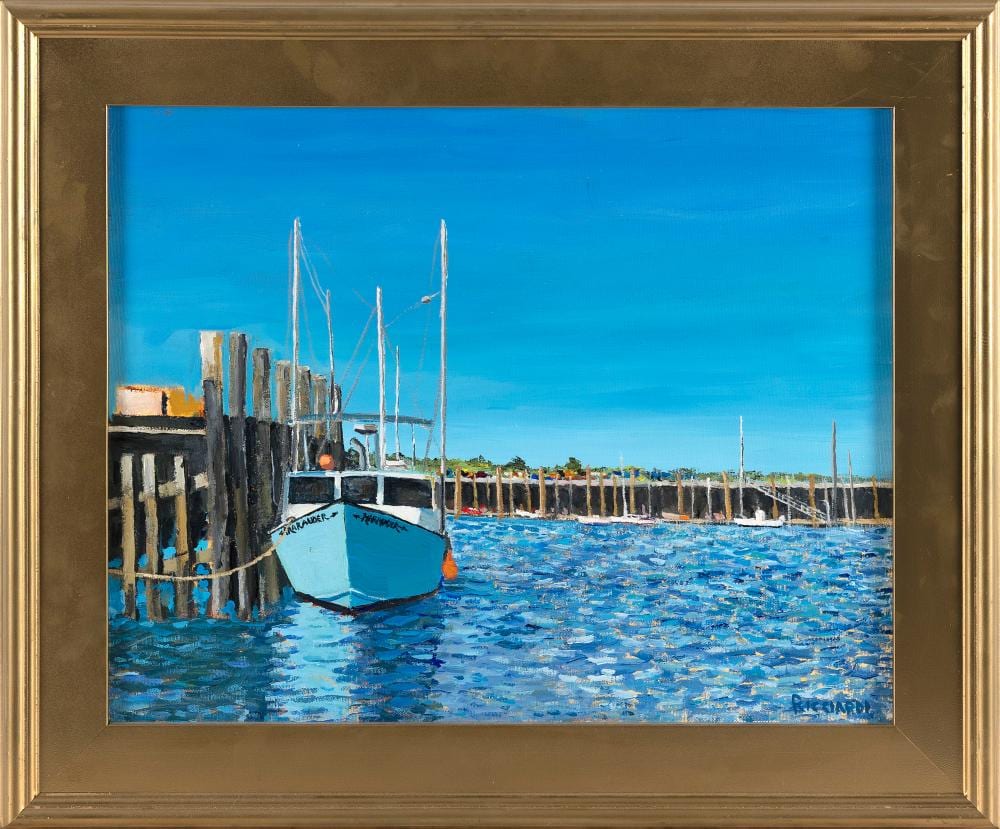 John A. Ricciardi comparable auction result: john a ricciardi massachusetts 1943 marauder acrylic on canvas 16 x 20 framed 21 x 25
