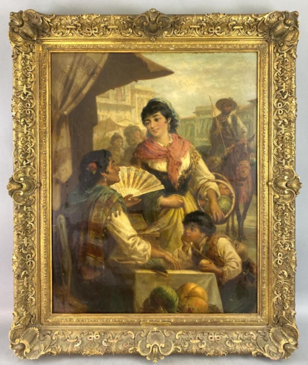 robert kemm the fruit market at seville · The Auction Barn · 2025-07-28 Robert Kemm comparable auction result: robert kemm the fruit market at seville