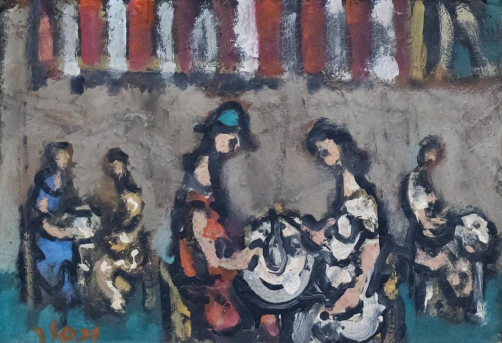 Jacob Wexler comparable auction result: jacob wexler 1912 1995 women in the cafe oil on canvas