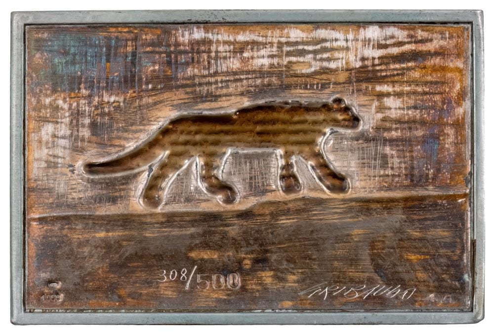 Ezio Gribaudo comparable auction result: ezio gribaudo italian 1929 2022 safari relief on fine silver