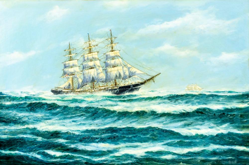 Jay Arnold comparable auction result: jay arnold ma 1890 oil painting antique
