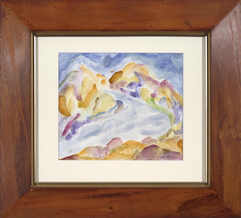 Sir Tosswill Mountford Woollaston comparable auction result: mountford tosswill woollaston new zealand 1910 1998 untitled landscape watercolour on paper 21 5 x 25cm frame 45 x 48cm
