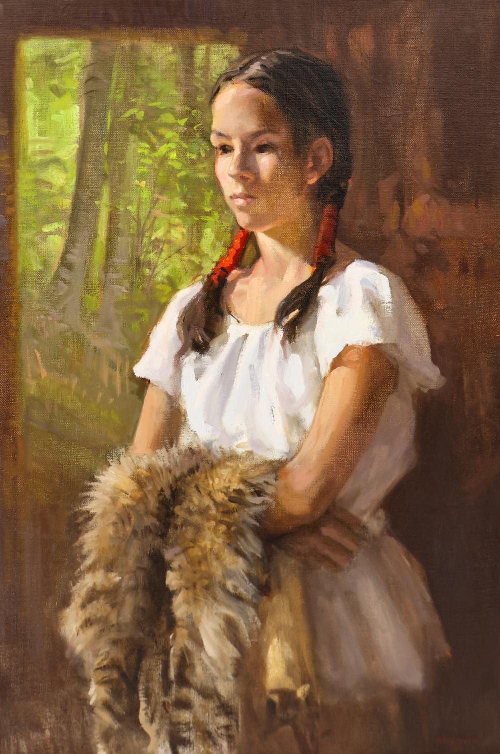 Joseph Leonard Abbrescia comparable auction result: joe abbrescia grandfather s fur 1978 oil on canvas