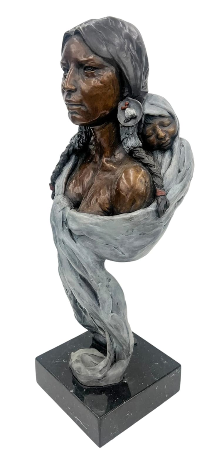 Juan Dell comparable auction result: juan dell mother and child patinated bronze sculpture