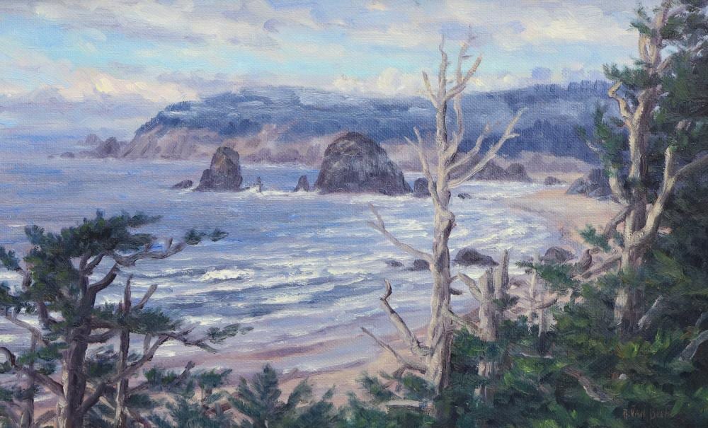 Randy Van Beek comparable auction result: randy van beek canon beach 1997 oil on canvas