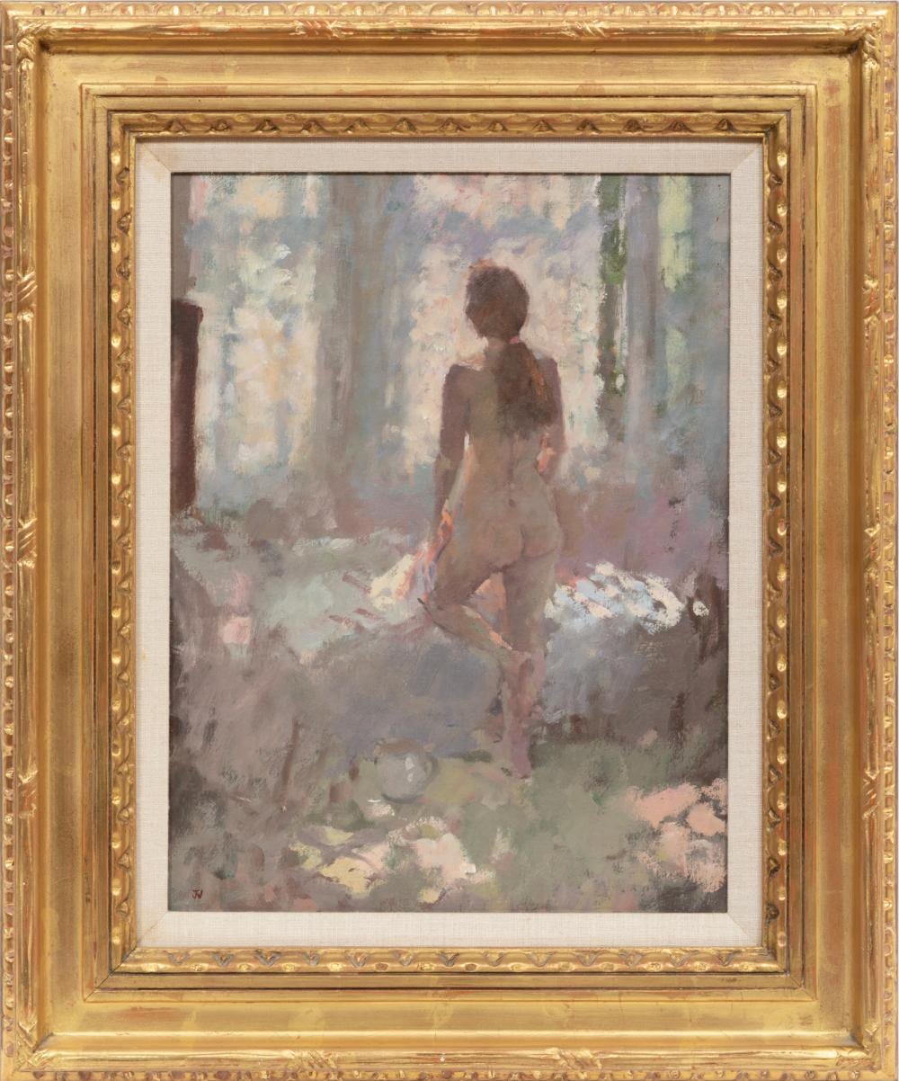 Jacqueline Williams comparable auction result: jacqueline williams british b 1962 nude oil on canvas stretched on masonite