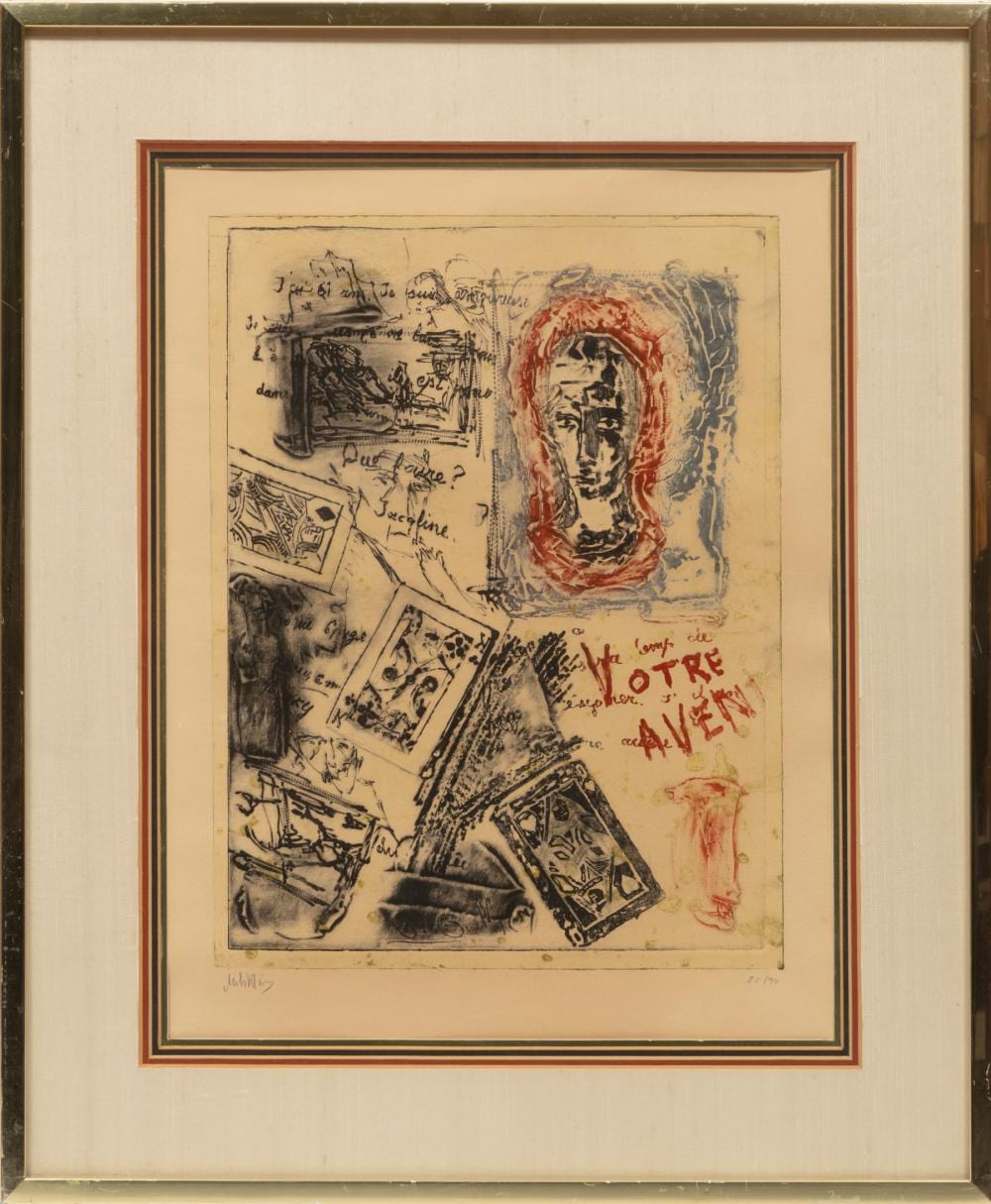 *Zvi Milshtein comparable auction result: zwy milshtein romanian france 1934 2020 votre avenir etching in colors