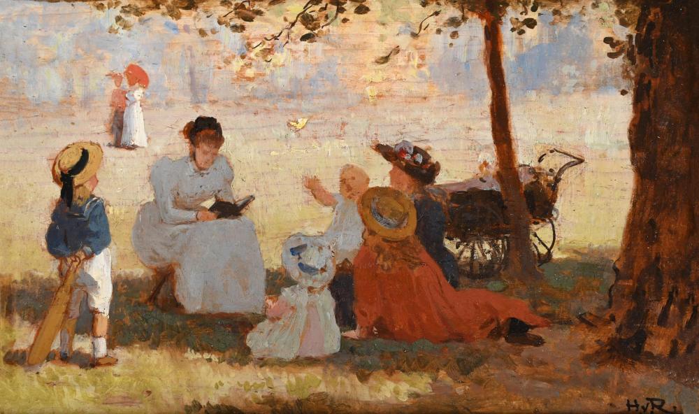 Horace van Ruith comparable auction result: horace van ruith british 1839 1923 storytime in the park