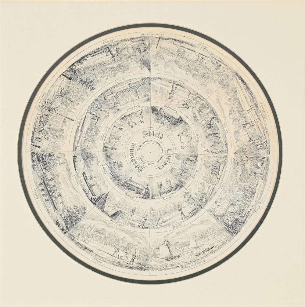 Robert Cruikshank comparable auction result: robert cruikshank british 1789 1856 stadiaum shield chelsea