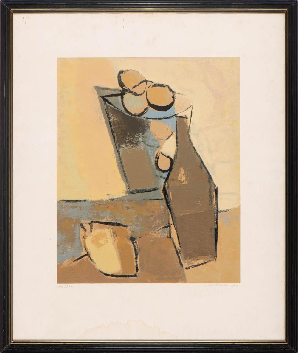 Justino Alves comparable auction result: justino alves 1940 2015 natureza morta serigrafia s papel dim aprox 60 x 59 cm