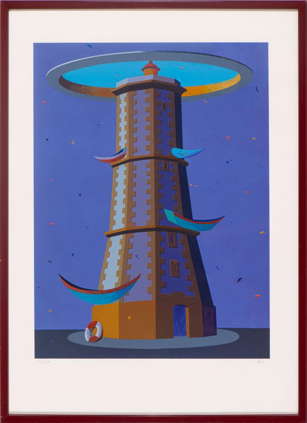 Alfredo Luz comparable auction result: alfredo luz n 1951 o farol serigrafia sobre papel dim aprox 69 5 x 49 5 cm