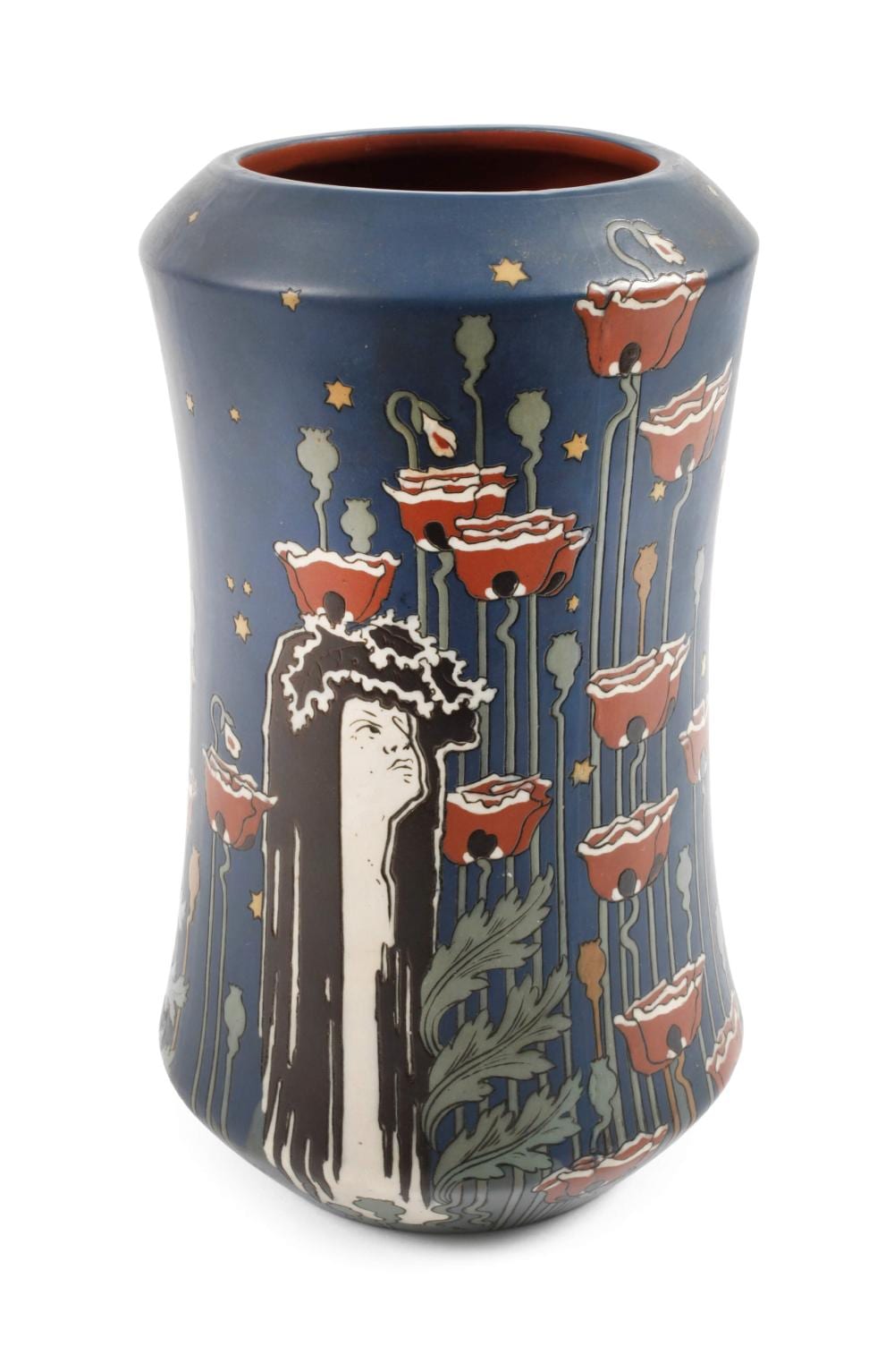 Hans Christiansen comparable auction result: vase die nacht hans christiansen