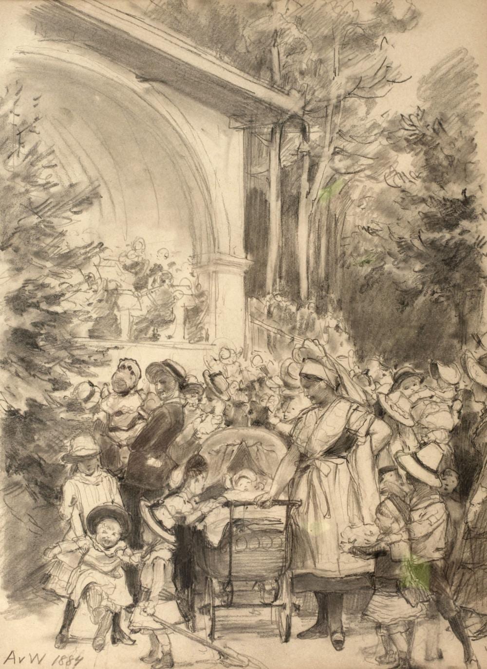 Anton von Werner comparable auction result: anton von werner konzert in heringsdorf