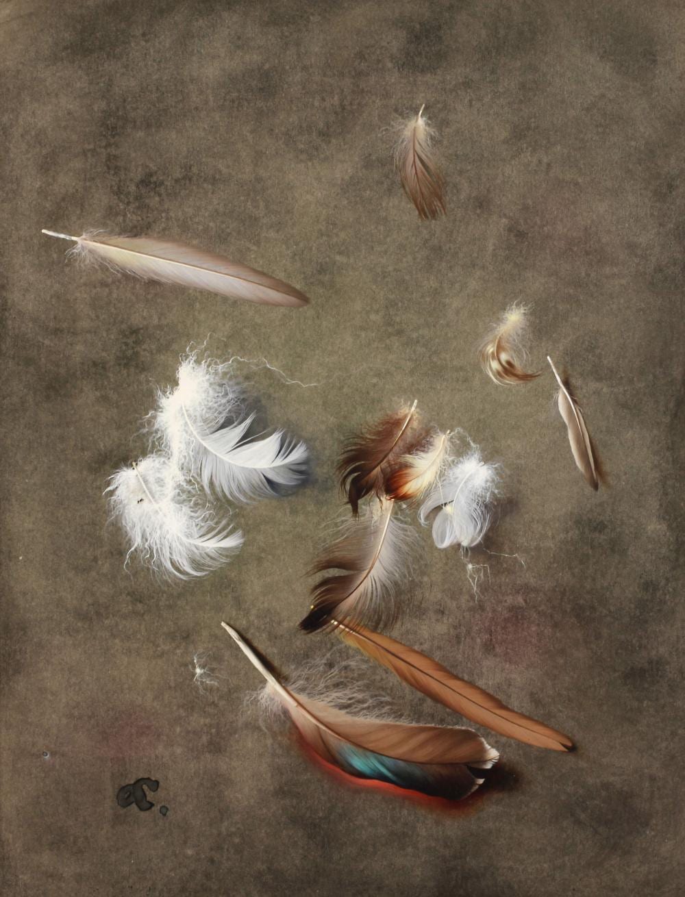 Willy Kriegel comparable auction result: willy kriegel stillleben mit vogelfedern