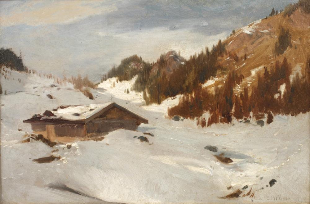 Ernst Adolph Meißner comparable auction result: ernst meissner winterlandschaft