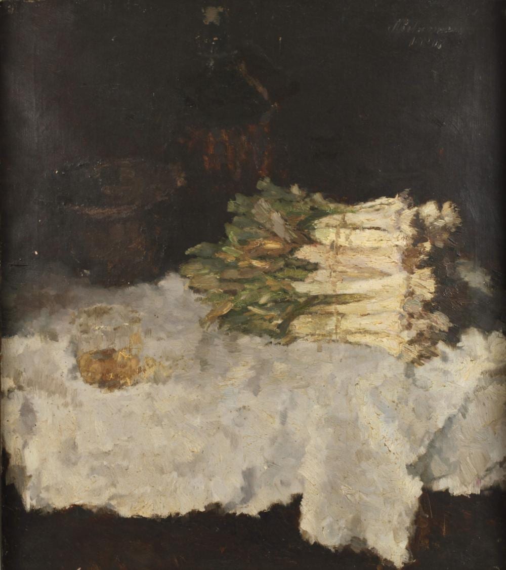 Ludwig Muhrmann comparable auction result: ludwig muhrmann lauch auf einem tuch