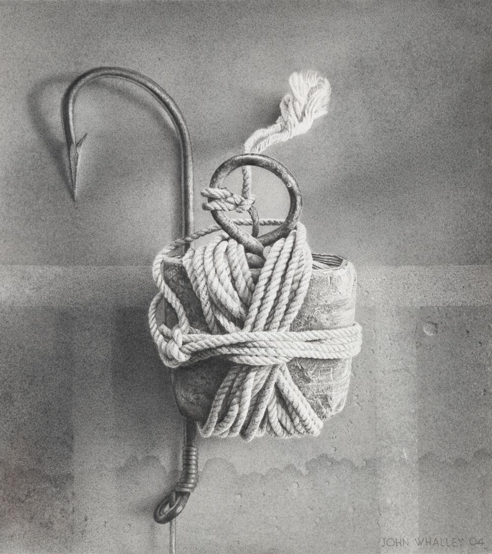 John Whalley comparable auction result: john whalley am b 1954 rope and hook 2004 pencil on paper framed under glass