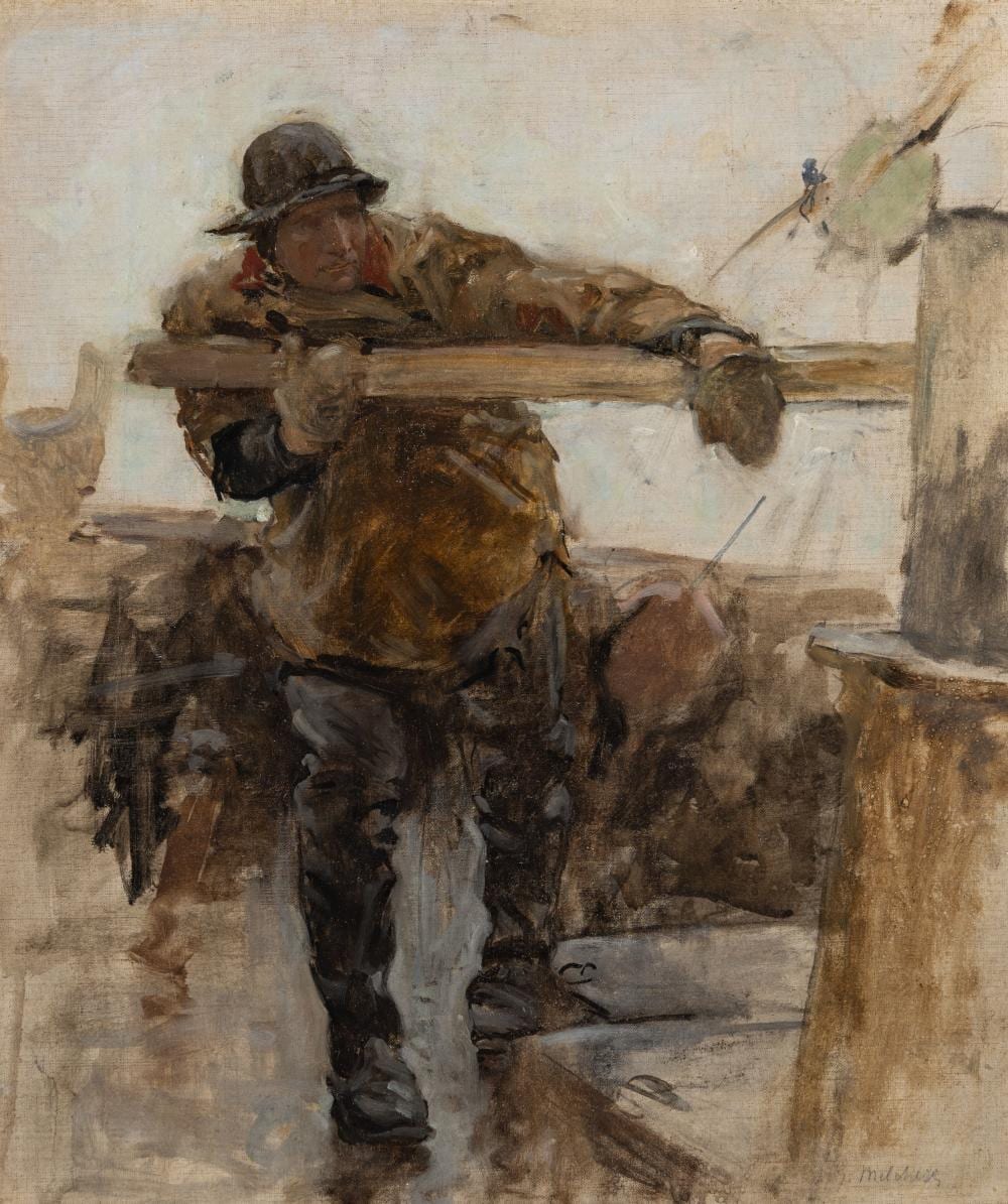 gari melchers am 1860 1932 windlass netherlands 1895 oil on canvas framed · Barridoff Auctions · 2025-08-16 Gari Melchers comparable auction result: gari melchers am 1860 1932 windlass netherlands 1895 oil on canvas framed