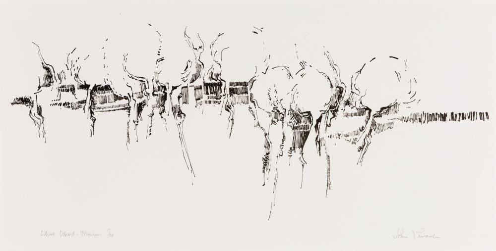 John Laurent comparable auction result: john laurent am 1921 2005 olive orchard mougins screenprint matted