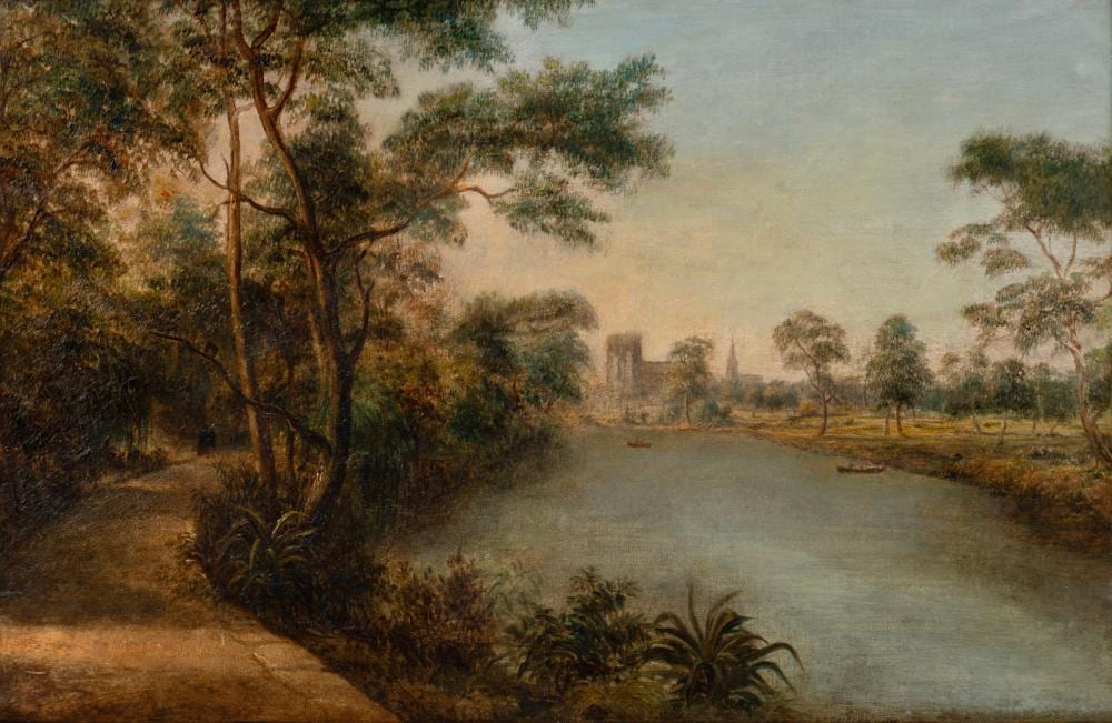 henry gritten 1818 1873 yarra river melbourne oil on canvas signed lower right henry gritten date illegible 1873 39 x 43cm 47 x 63cm overall · Leski Auctions Pty Ltd · 2025-08-12 Henry Gritten comparable auction result: henry gritten 1818 1873 yarra river melbourne oil on canvas signed lower right henry gritten date illegible 1873 39 x 43cm 47 x 63cm overall