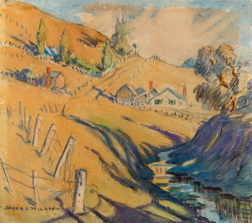 Dora Wilson comparable auction result: dora wilson 1883 1946 farm scene watercolour signed lower left dora l wilson 37 x 42cm 55 x 65cm overall