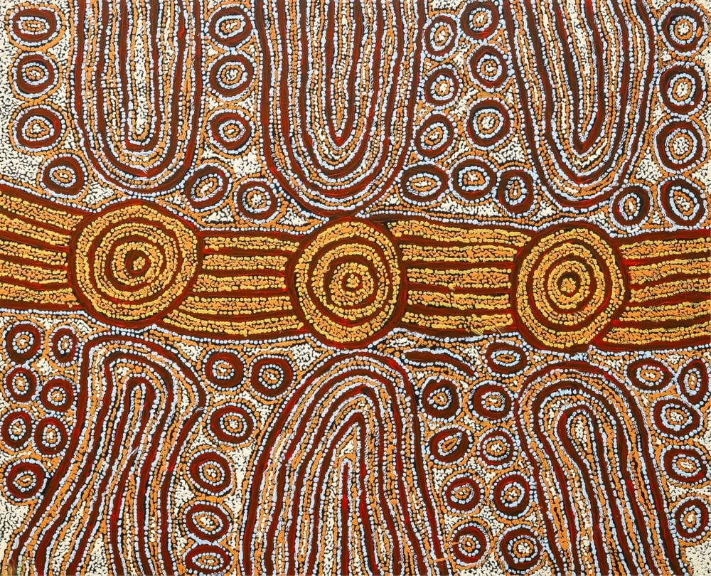 Katherine Marshall Nakamarra comparable auction result: katherine marshall nakamarra women s ceremony acrylic on linen 81cm x 100cm