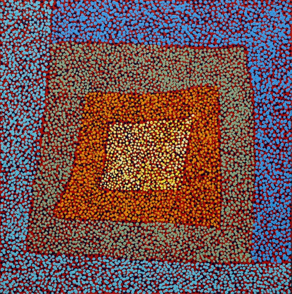Marie Rennie comparable auction result: marie rennie bush seeds acrylic on canvas 60cm x 60cm
