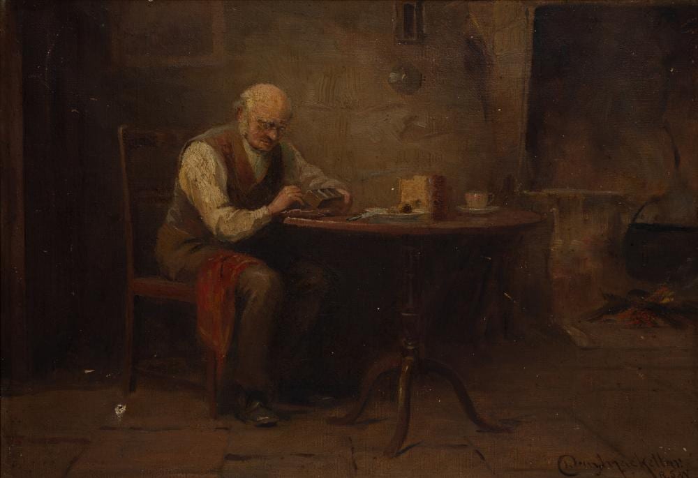 Duncan Mackellar comparable auction result: duncan mackellar 1849 1908 at the table