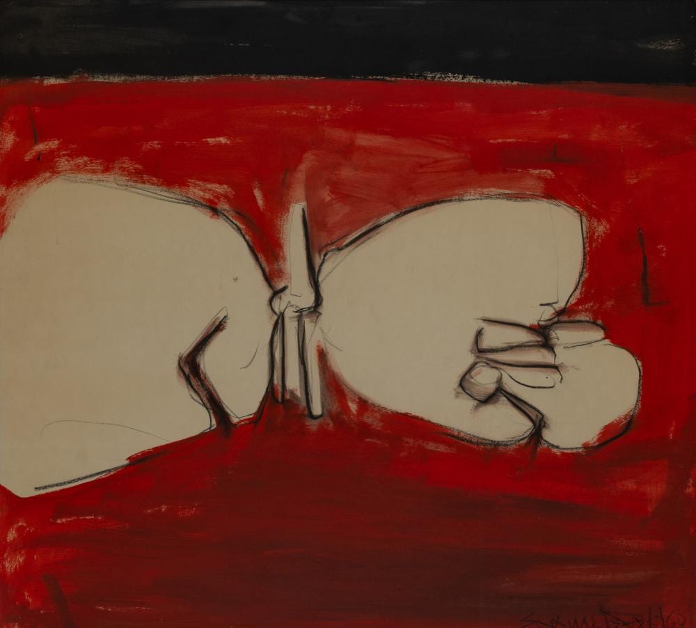 Emanuel Raft comparable auction result: emanuel raft 1938 2016 abstract reunion 1963