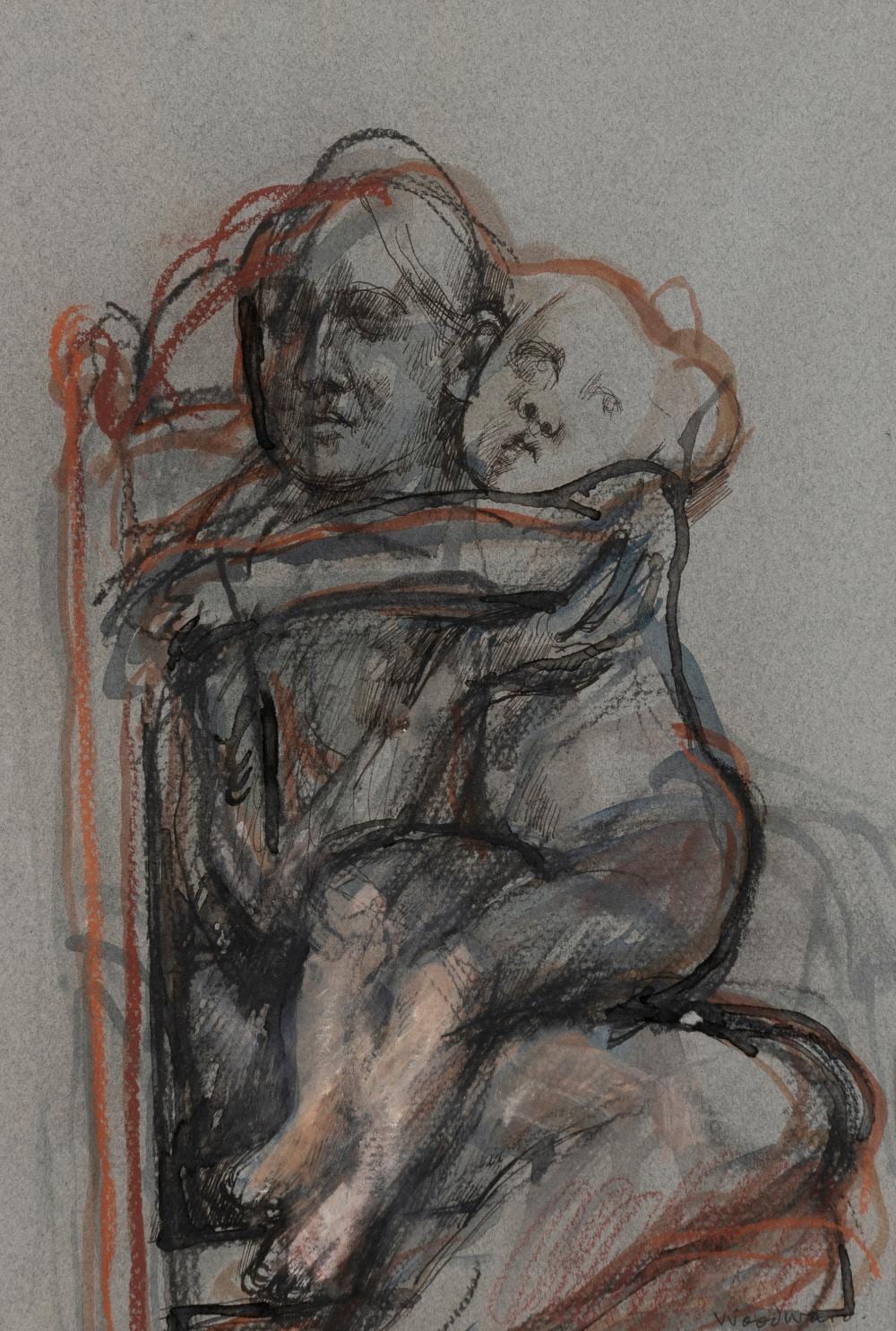 Margaret Woodward comparable auction result: margaret woodward born 1938 mother and child