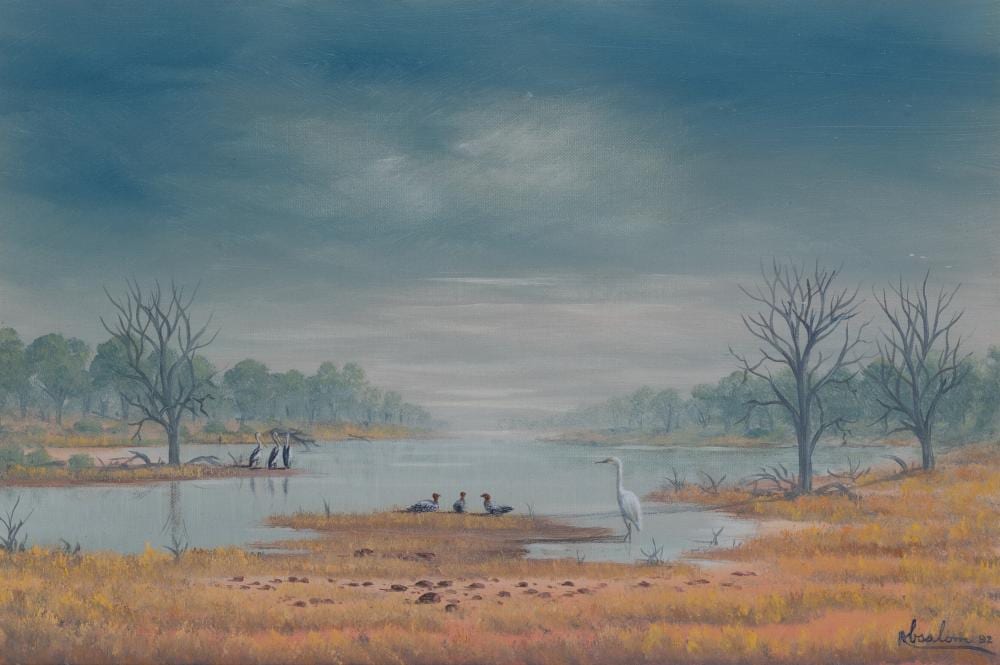 Jack Absalom comparable auction result: jack absalom 1927 2019 flood waters on the cooper 1992
