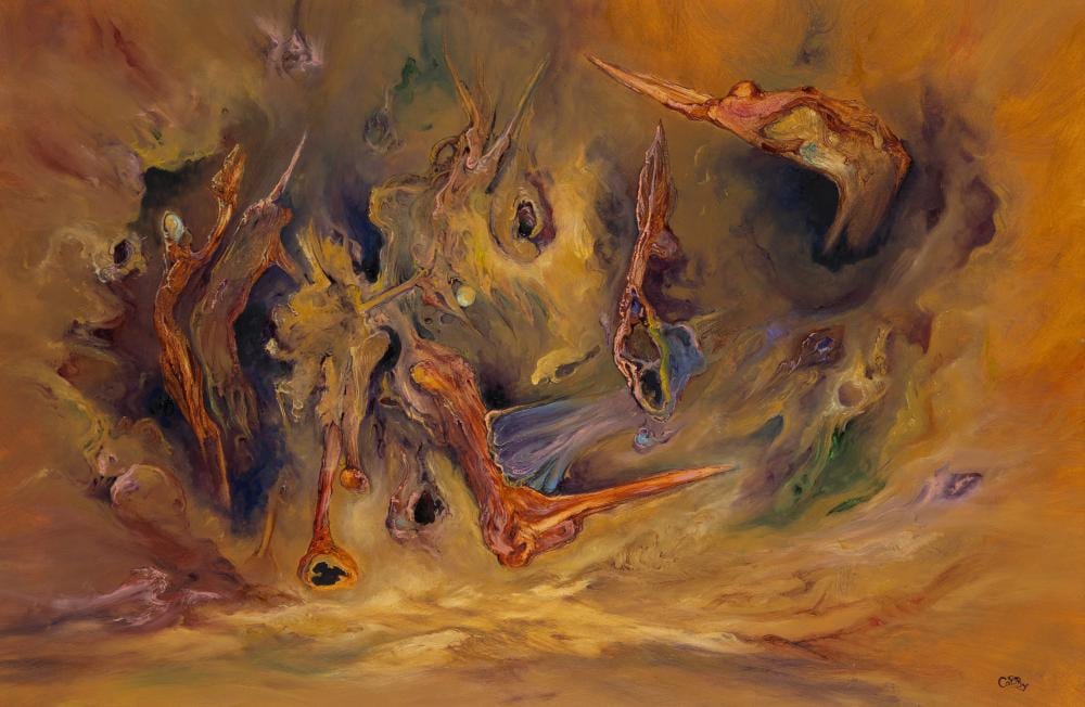 john cobby born 1957 surrealist landscape · Gibson's · 2025-08-12 John Cobby comparable auction result: john cobby born 1957 surrealist landscape
