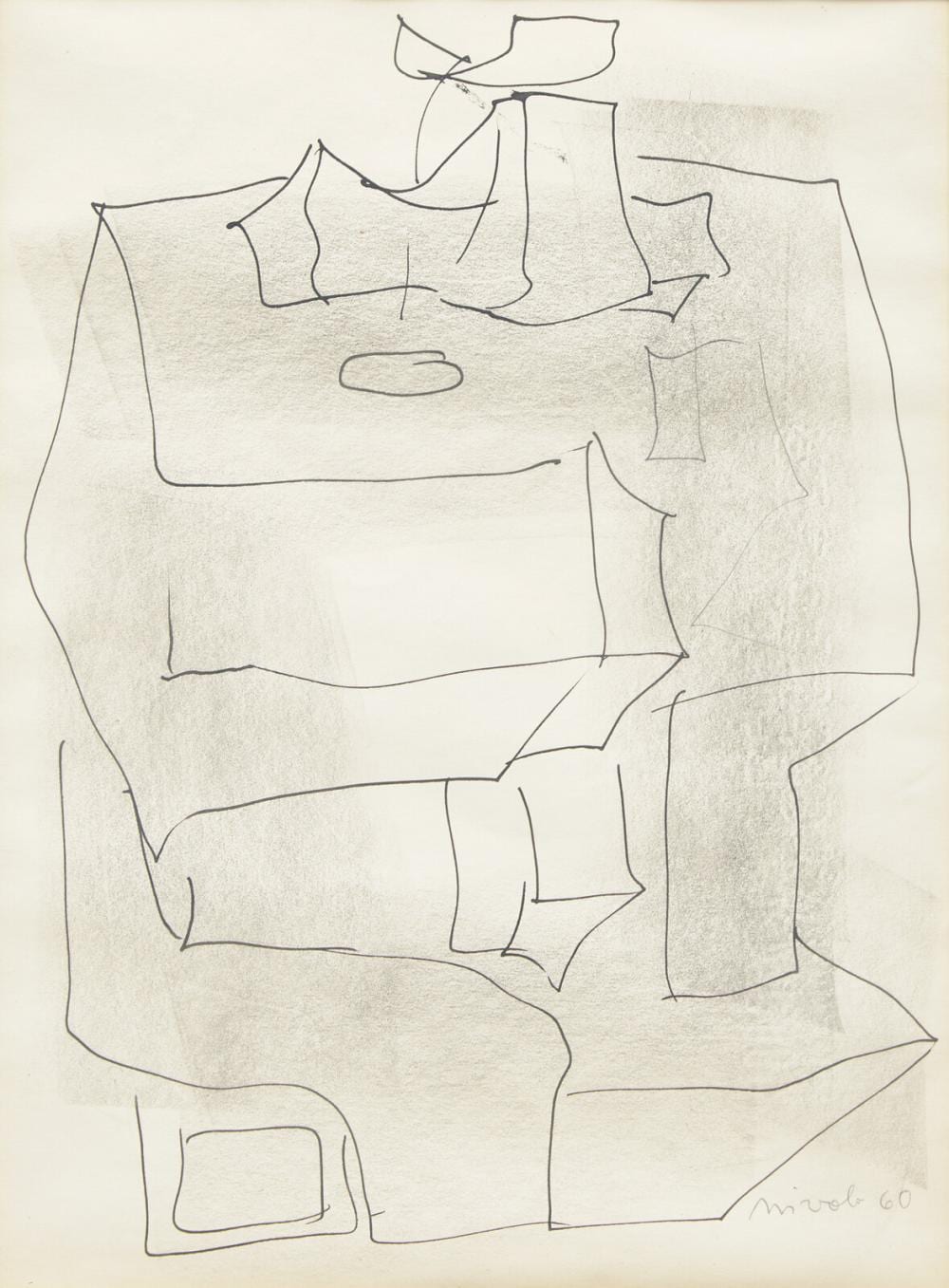 Costantino Nivola comparable auction result: costantino nivola italian 1911 1988 untitled study for sculpture 1960