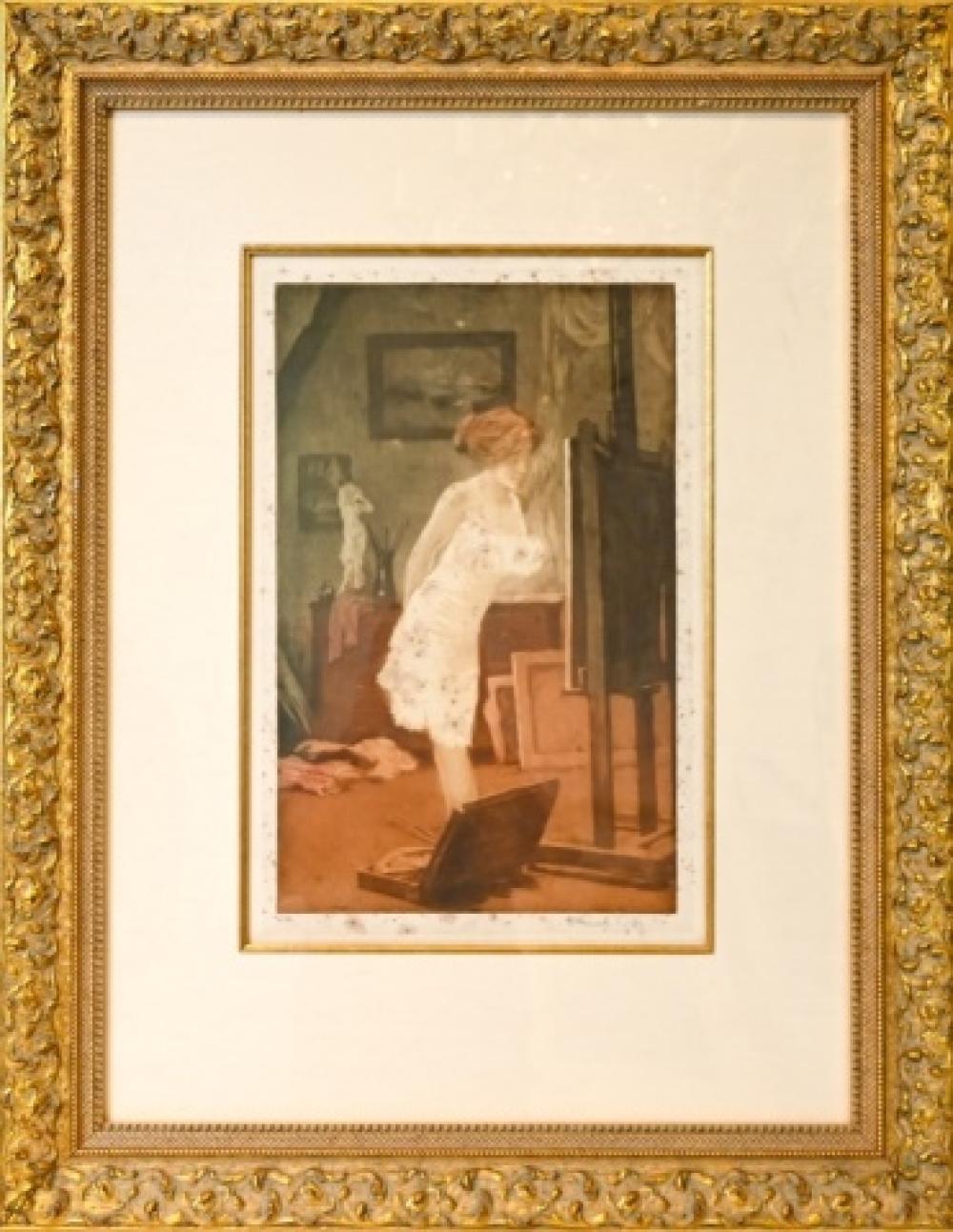 manuel robbe signed etching la critique w coa · Greenwich Auction · 2025-08-07 Manuel Robbe comparable auction result: manuel robbe signed etching la critique w coa