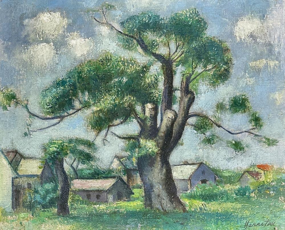 Abraham Harriton comparable auction result: abraham harriton 1893 1986 the tree oil on canvas 18 x 24 23 x 27 framed
