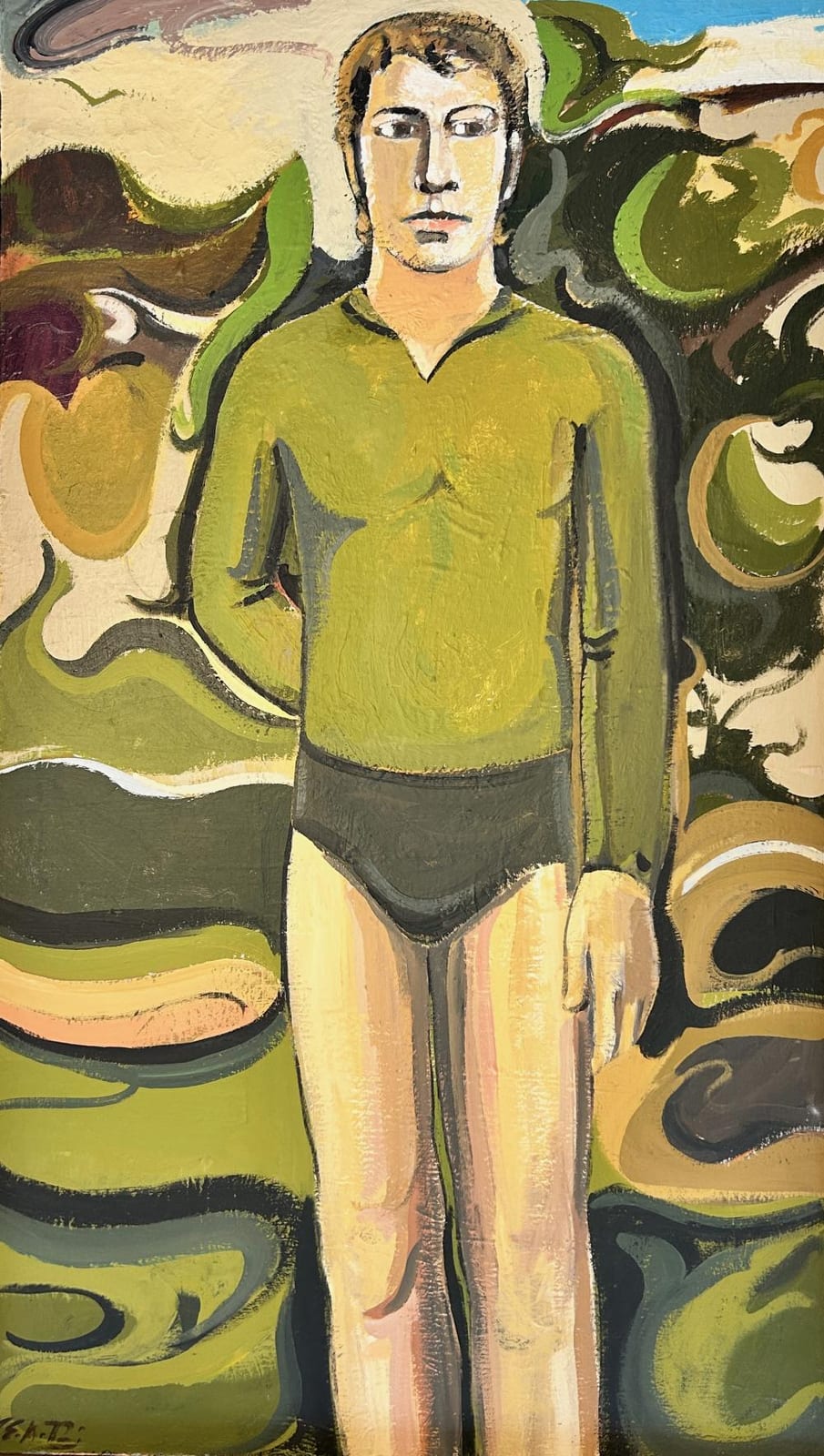 Joseph Edwards Alexander comparable auction result: joseph edwards alexander 1947 2008 the bather 1972 acrylic on canvas 48 x 28 48 1 2 x 28 1 2